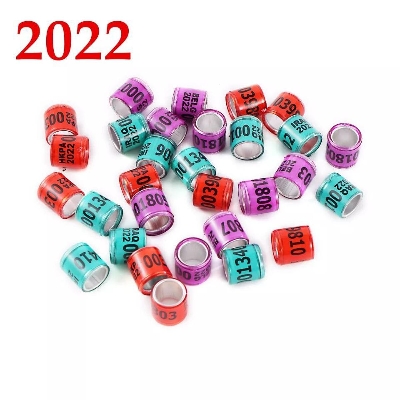 Picture of 20 pcs 8mm Tag (ট্যাগ) Giribaz / Golla Pigeon Foot Ring for 2023 Racing Pigeon Rings Pigeon Leg Bands Multicolor