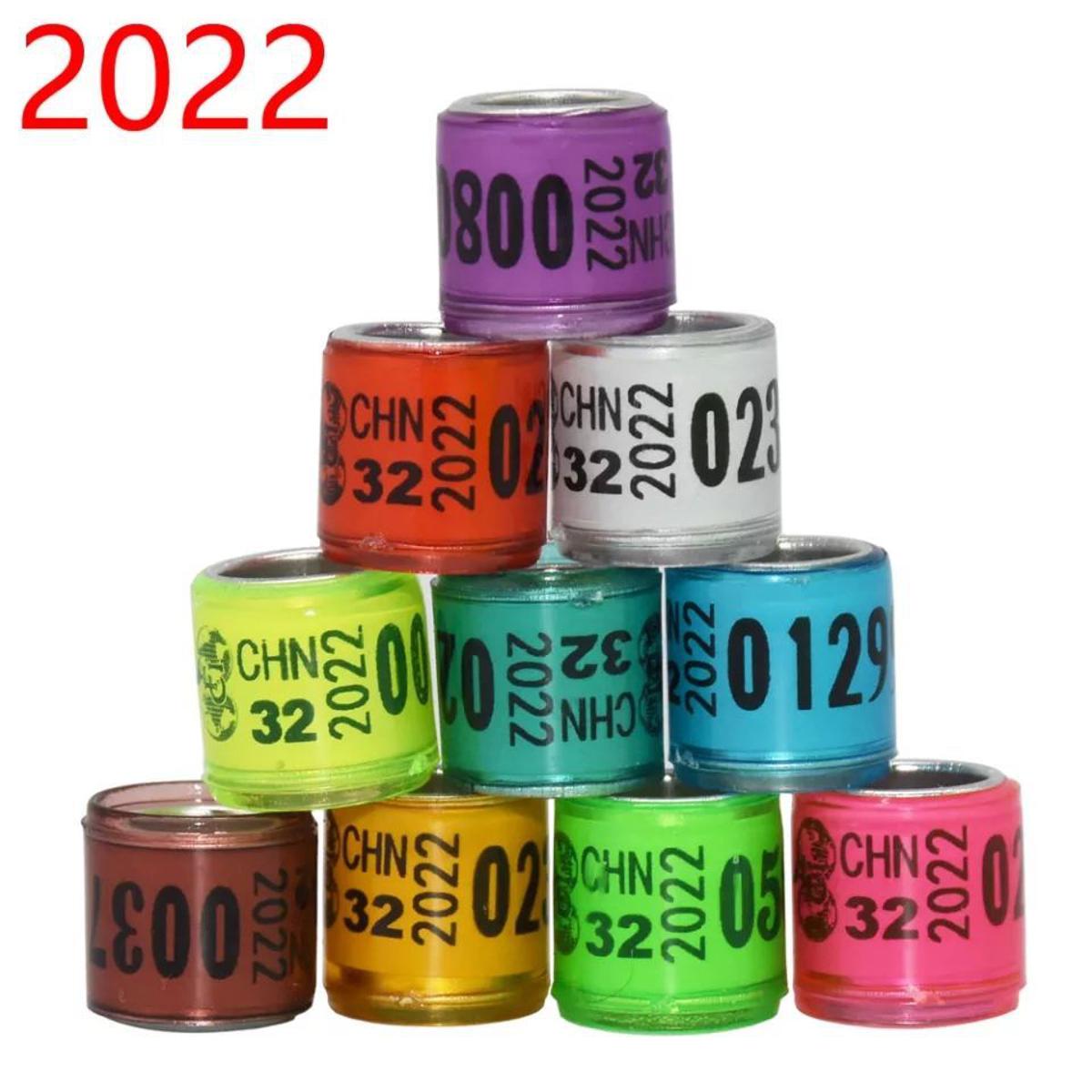 Picture of 10 pcs 8mm Tag (ট্যাগ) Giribaz / Golla Pigeon Foot Ring for 2024 Racing Pigeon Rings Pigeon Leg Bands Multicolor