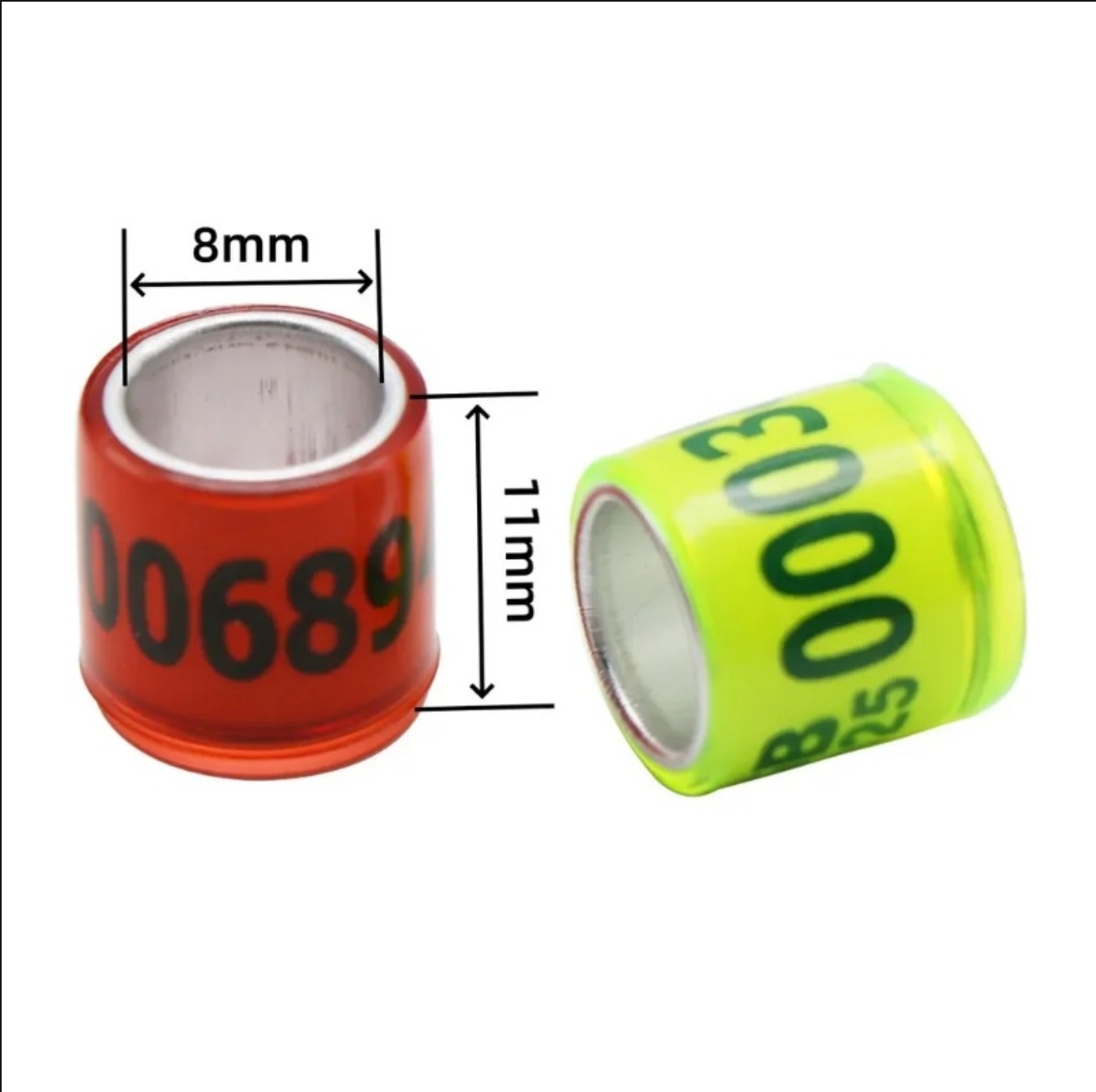 Picture of 2025 Multicolor Racer Pigeon Foot Ring 8mm With Word Earrings Quality Durable Bird Ring Pigeon Racing Rings Bird Training Tool 50 Pcs