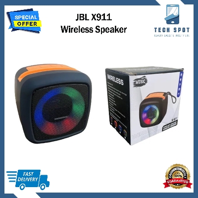 Picture of Wireless Portable Rechargeable Mini Disco Speaker X-911 with Bluetooth, FM Radio, AUX, TF Memory Card Reader and USB Pen Drive