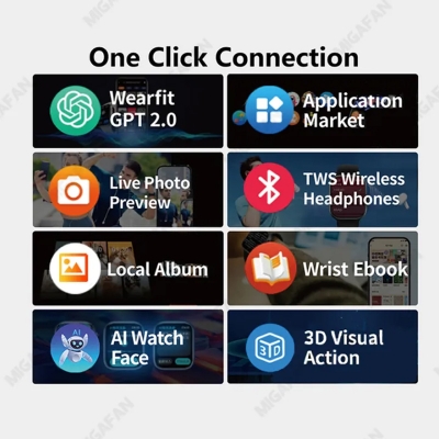 Picture of HK9 Pro Max+ Gen4 AMOLED Smart Watch Men Women Chat GPT Photo Album Smartwatch Heart Rate NFC Compass Bluetooth Call Sport Watch