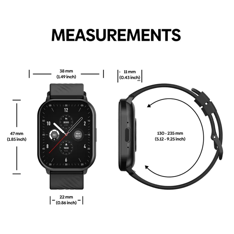 Picture of New Zeblaze GTS 3 Voice Calling Smart Watch Ultra-big 2.03'' HD Screen 24H Health Monitor 100+ Sports Modes 200+ Watch Faces