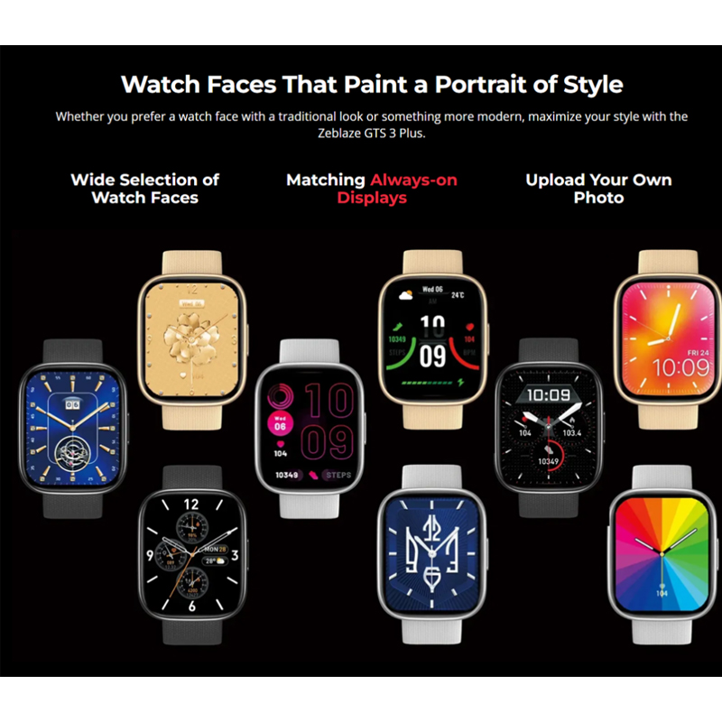 Picture of New Zeblaze GTS 3 Voice Calling Smart Watch Ultra-big 2.03'' HD Screen 24H Health Monitor 100+ Sports Modes 200+ Watch Faces