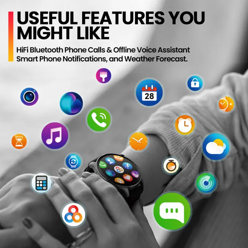 Picture of Zeblaze Btalk 3 Pro Smart Watch Amoled Display Slim & Light Design 24H Heart Rate Hi-Fi Bluetooth Phone Calls Ultra-long 14 day Battery Life