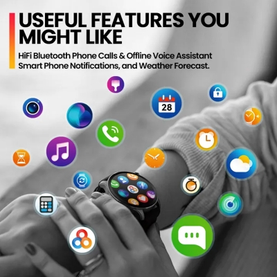 Picture of Zeblaze Btalk 3 Pro Smart Watch Amoled Display Slim & Light Design 24H Heart Rate Hi-Fi Bluetooth Phone Calls Ultra-long 14 day Battery Life