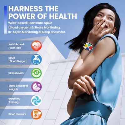 Picture of New Zeblaze Btalk Plus Voice Calling Smartwatch 2.03'' HD Color Display Health and Fitness Tracking Smart Watch for Men Women