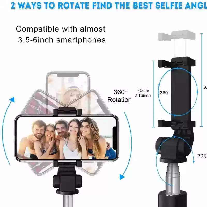 Picture of K28 Long Wireless Selfie Stick Tripod Stand for Mobile Phone Detachable Bluetooth Control Remote with Handeld Stabilizer For Smartphones TIKTOK Shooting Live