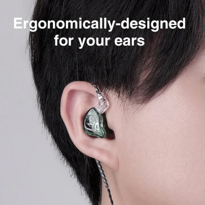 Picture of TRN MT1 10MM Dual Magnet Dynamic Driver Professional Grade In-Ear Monitor Earphone Transparent Earphone