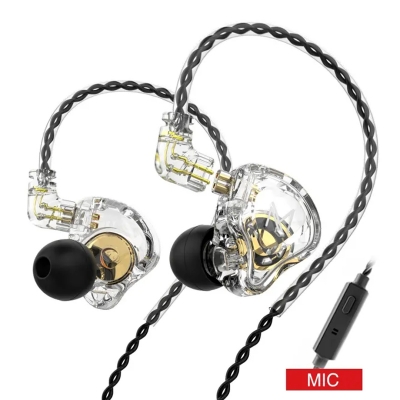 Picture of TRN MT1 10MM Dual Magnet Dynamic Driver Professional Grade In-Ear Monitor Earphone Transparent Earphone