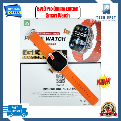 Picture of 2024 Sim Insert BW9-SIM Card Smartwatch / Smart Barry SM401 +camera + Smart watch ultra 2.2 inch HD Display Smart watch Carbon Free pair strap  Ultra max smart watch HD 2.2 inch full touch screen with set strap and wireless charger for men's and boy's