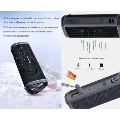 Picture of Awei Y331 TWS RGB Outdoor Waterproof Bluetooth Rechargeable Speaker