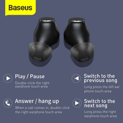 Picture of Baseus WM01 TWS True Wireless Earbuds-Bluetooth Wireless- Colors