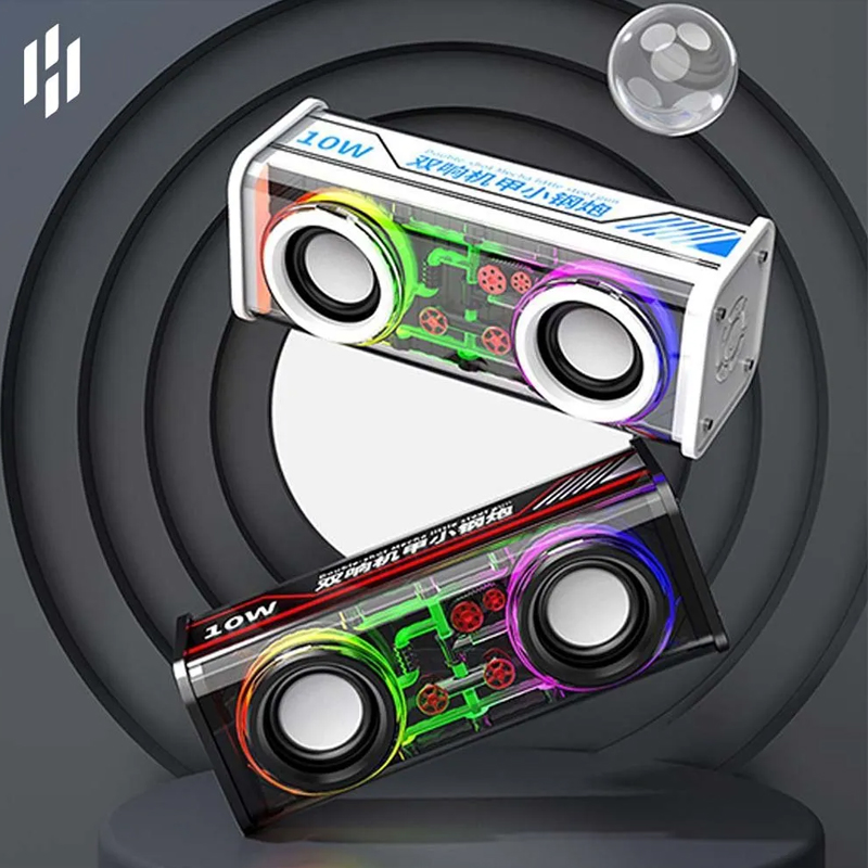 Picture of V8 Transparent Mecha Bluetooth Speaker Wireless Speaker 10W