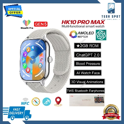 Picture of HK10 Pro Max / HK10 ultra 3 / Hk10 pro max plus Gen5 Upgrade Smart Watch AMOLED Local Album ChatGPT 3D Menu NFC High Refresh Compass Rate Newest SmartWatch