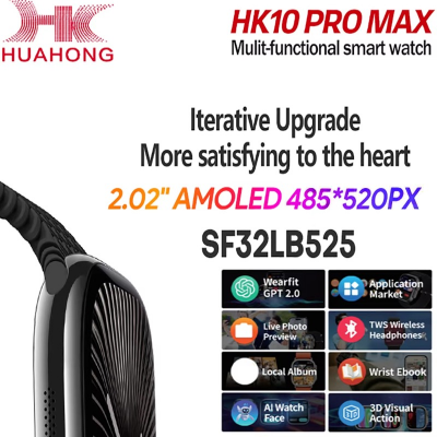Picture of HK10 Pro Max / HK10 ultra 3 / Hk10 pro max plus Gen5 Upgrade Smart Watch AMOLED Local Album ChatGPT 3D Menu NFC High Refresh Compass Rate Newest SmartWatch