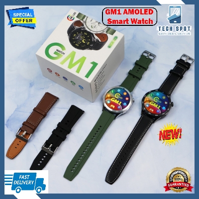 Picture of GM1 Smartwatch 2024 Super AMOLED Screen (Dual Strap) Bluetooth Calling Fitness Tracking Smart Watch