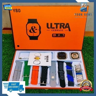 Picture of Y80 Ultra Smartwatch with 8 Strap bluetooth Calling Smartwatch 2.02" Display