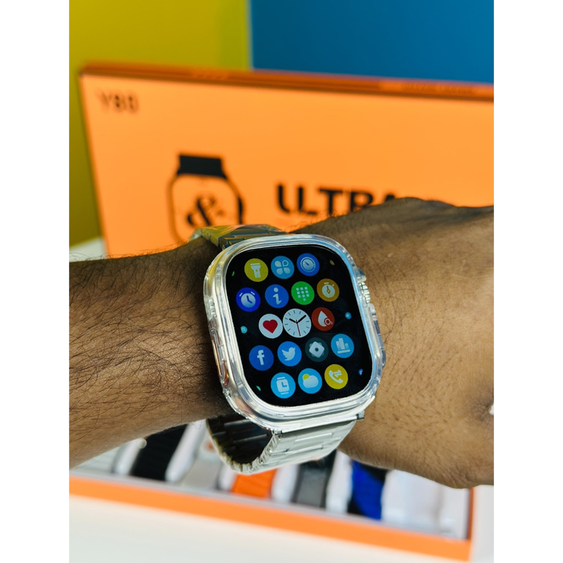 Picture of Y80 Ultra Smartwatch with 8 Strap bluetooth Calling Smartwatch 2.02" Display