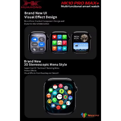 Picture of HK10 PRO MAX + Plus Smart Watch Ai 4GB ROM Series 10 AOD Display Smartwatch Local Music Album Men AMOLED Bluetooth Call Sportwatch