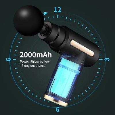 Picture of Mini Electric Massage Gun Portable Deep Tissue Massage Gun - Pain Relief USB Rechargeable Body Massager Message Gun