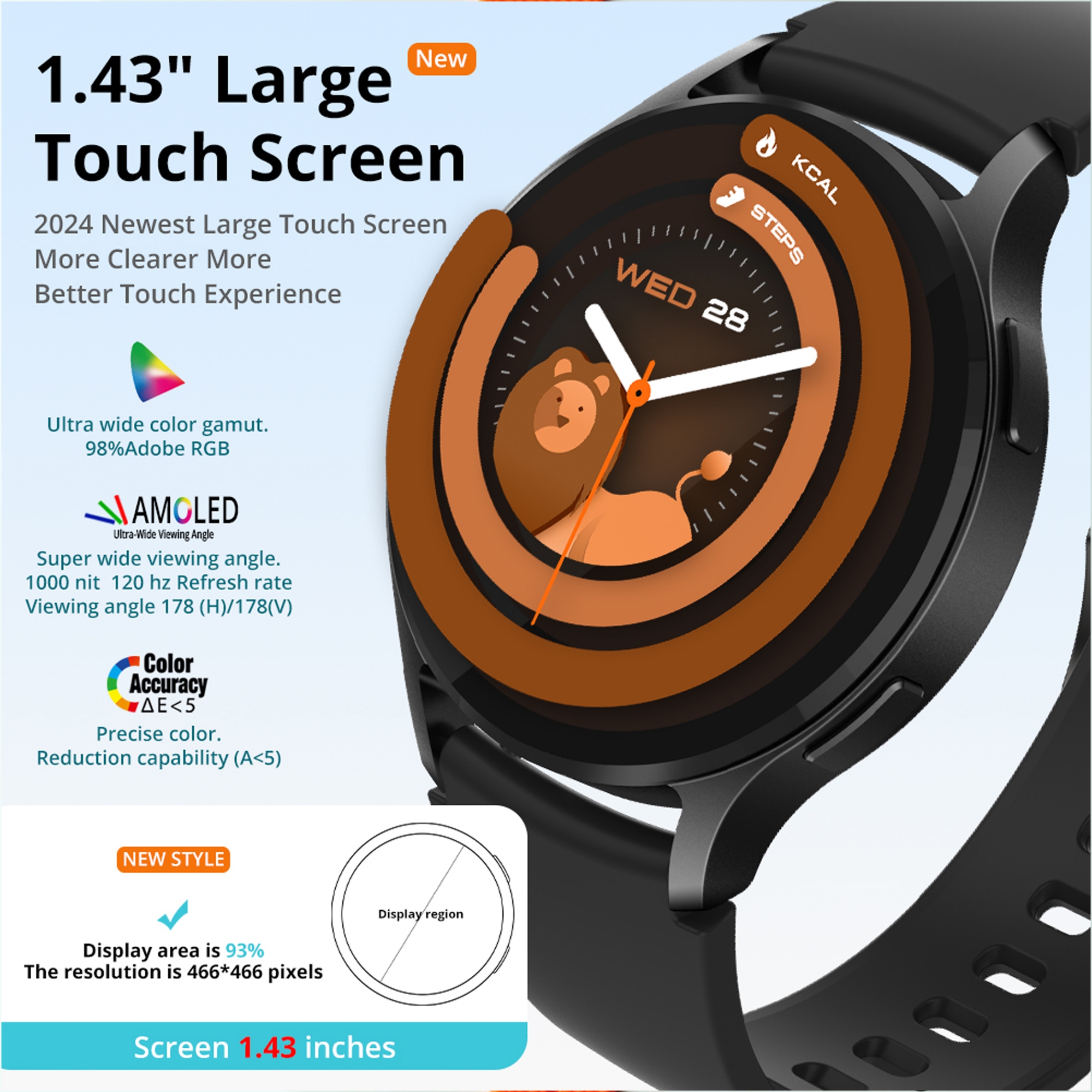 Picture of COLMI i28 Ultra Super Amoled 1.43″ AOD Display Smartwatch with Ai GPT IP68 Waterproof Prayer Times Man Woman Smart Watch