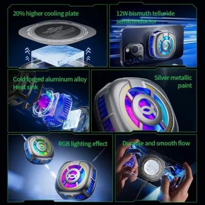 Picture of Plextone EX2 UltraRGB Magnetic Radiator Phone Cooler For Mobile Laptop PC Coller