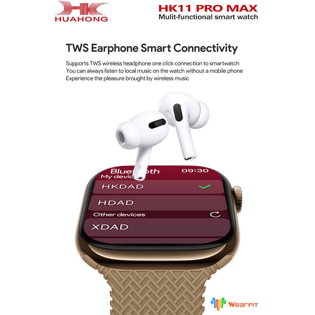 Picture of HK11 PRO MAX 8th Gen 120hz AMOLED Display 4GB Storage Series10, Internet Connectivity 46mm with DeepSeek AI Robot