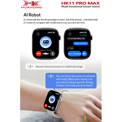 Picture of HK11 PRO MAX 8th Gen 120hz AMOLED Display 4GB Storage Series10, Internet Connectivity 46mm with DeepSeek AI Robot