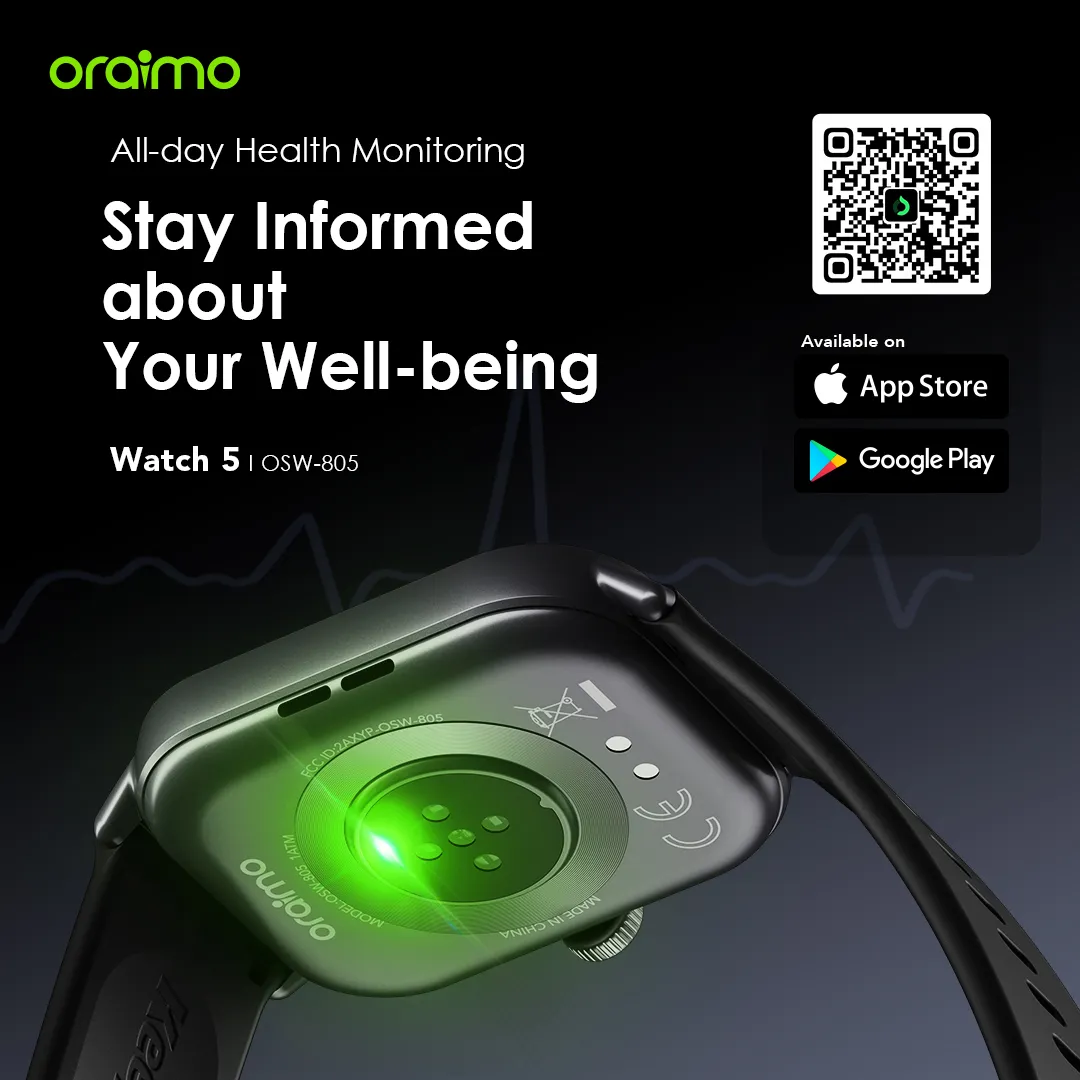 Picture of Oraimo Watch 5 Lite BT calling Smart Watch(OSW-804)