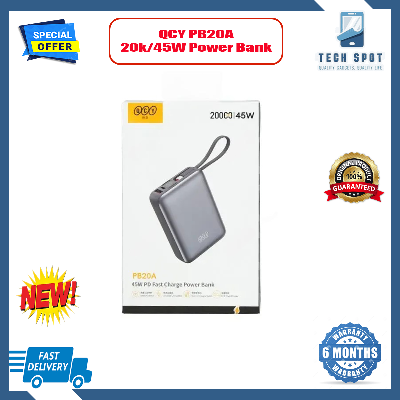 Picture of QCY PB20A 45W PD Fast Charge Power Bank - 20000mAh