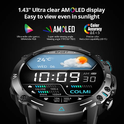 Picture of COLMI M42 Smartwatch 1.43" AMOLED Display 100+ Sports Mode Voice Calling Smart Watch