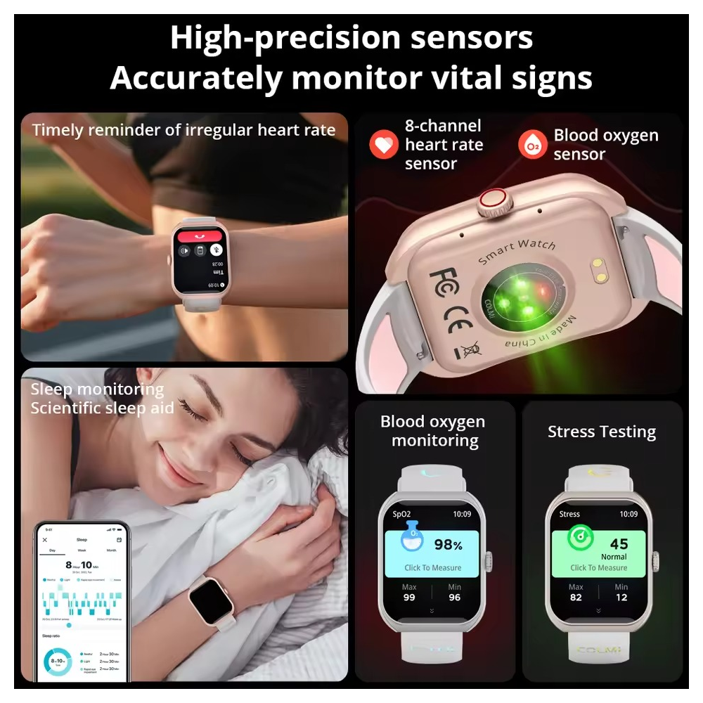 Picture of Colmi P86 Curve Super Amoled Display Smartwatch Bluetooth Calling, Fitness Tracker and Health Monitoring Smart Watch