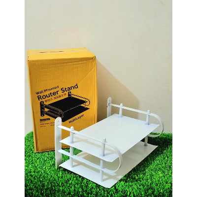 Picture of White Router Stand (100% Glossy Metal Body)