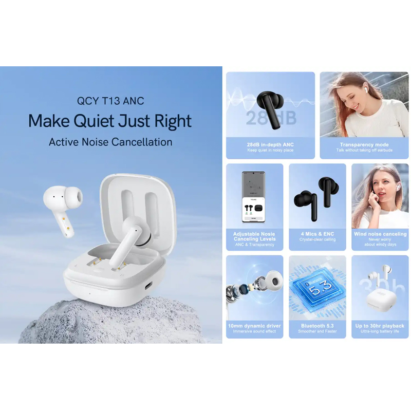 Picture of QCY T13 ANC  True Wireless ANC Earbuds Bluetooth Earbuds