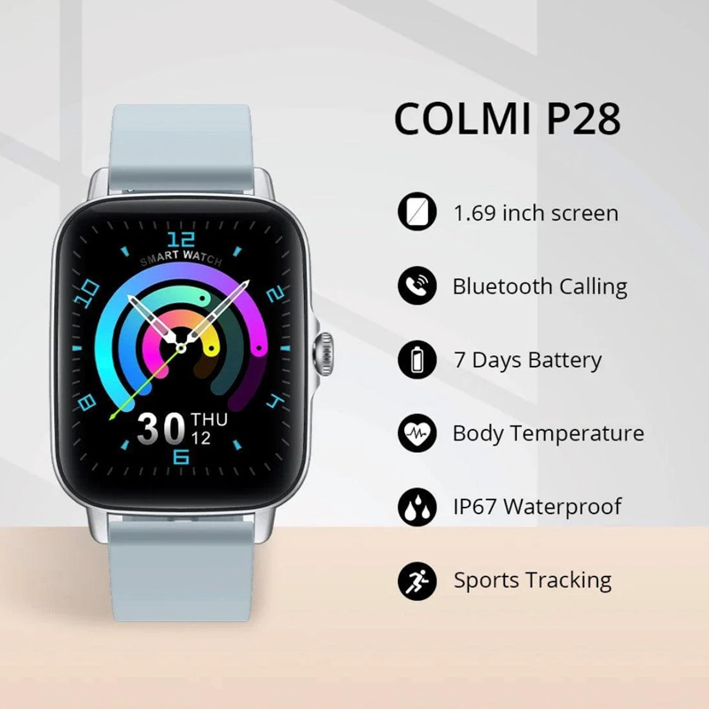 Picture of COLMI P28 Plus Smartwatch Ip67 Waterproof With Calling Feature Smart Watch