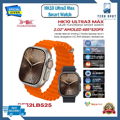 Picture of HK10 Ultra 3 Max Smart Watch Ai 4GB ROM Series 10 AOD Display Smartwatch Local Music Album Men AMOLED Bluetooth Call Sport watch