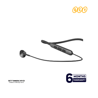 Picture of QCY TuneArc N1 Neckband Sports Headphones with ENC Support for HD Call. Fast Charging and Dual Device Support Neckband Earphone
