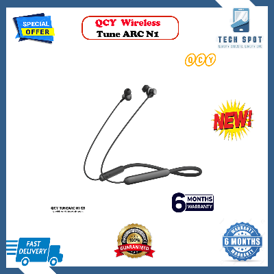 Picture of QCY TuneArc N1 Neckband Sports Headphones with ENC Support for HD Call. Fast Charging and Dual Device Support Neckband Earphone