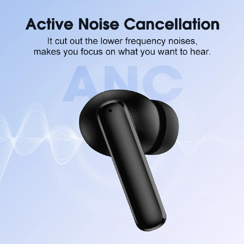 Picture of QCY T13 ANC 2 TWS Earphones 2nd Generation 4 Mic 28dB ANC Up to 30 hours Playtime with ANC off BT 5.3 68ms Gaming Mode IPX5 Waterproof 10mm Dynamic Driver Wireless Bluetooth Earbuds