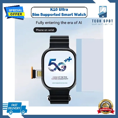 Picture of K10 Ultra Smartwatch: SIM Support, Fitness Tracking Smart Watch 2.1" Display, Wireless Charger and Bluetooth Connectivity Calling & Music Smartwatch