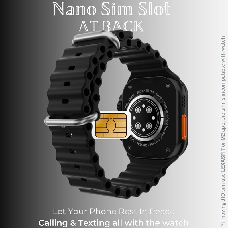 Picture of K10 Ultra Smartwatch: SIM Support, Fitness Tracking Smart Watch 2.1" Display, Wireless Charger and Bluetooth Connectivity Calling & Music Smartwatch