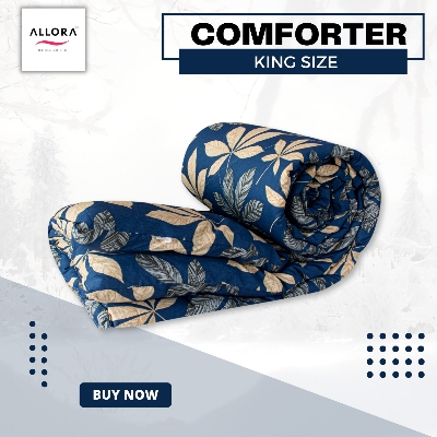 Allora Leafscape Printed Comforter – Blue ALLORA BDonline shop bangladeshothoba.com