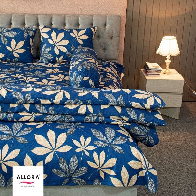 Allora Leafscape Comforter Bedding Set – Blue (5Pcs Set) ALLORA BDonline shop bangladeshothoba.com