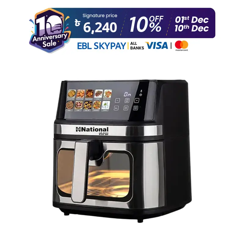 Picture of National Air Fryer 1700W with LED Display 10 Ltr Osaka, Japan Technology