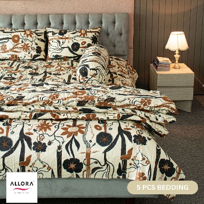 Wild Petal Allora Comforter Bedding Set – Black (5Pcs Set) ALLORA BDonline shop bangladeshothoba.com