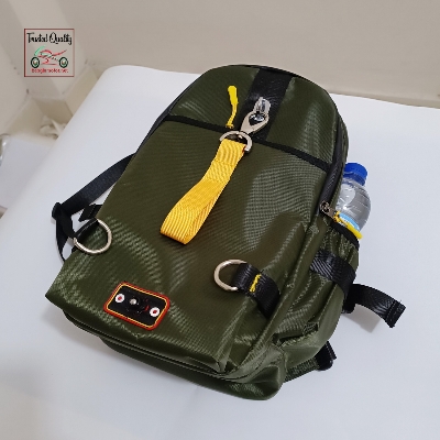 Picture of Modern Backpack with Cross Bag Facility | Modern Cross Bag | Olive Color Cross Bag | Small Backpack