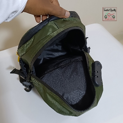 Picture of Modern Backpack with Cross Bag Facility | Modern Cross Bag | Olive Color Cross Bag | Small Backpack