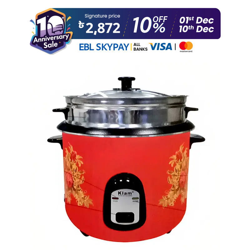Picture of Kiam 2.8 liter Stainless Steel + Non-Stick Double Pot Rice Cooker (SFB-5704)