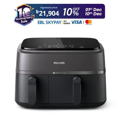 Picture of Philips Airfryer NA350/00 – Dual Drawer, 9.5 Qt (9L) Capacity
