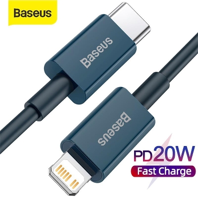 Picture of Type-C to iP PD 20W Fast charging cable For iPhone 12 11 mini pro Xs Max pad 8 Normal for 7 Plus - Cable Organizer